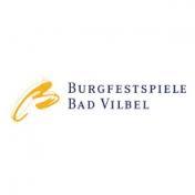 Logo Castle Festival Bad Vilbel :: Next to a yellow lying heart it says Burgfestspiele Bad Vilbel.
