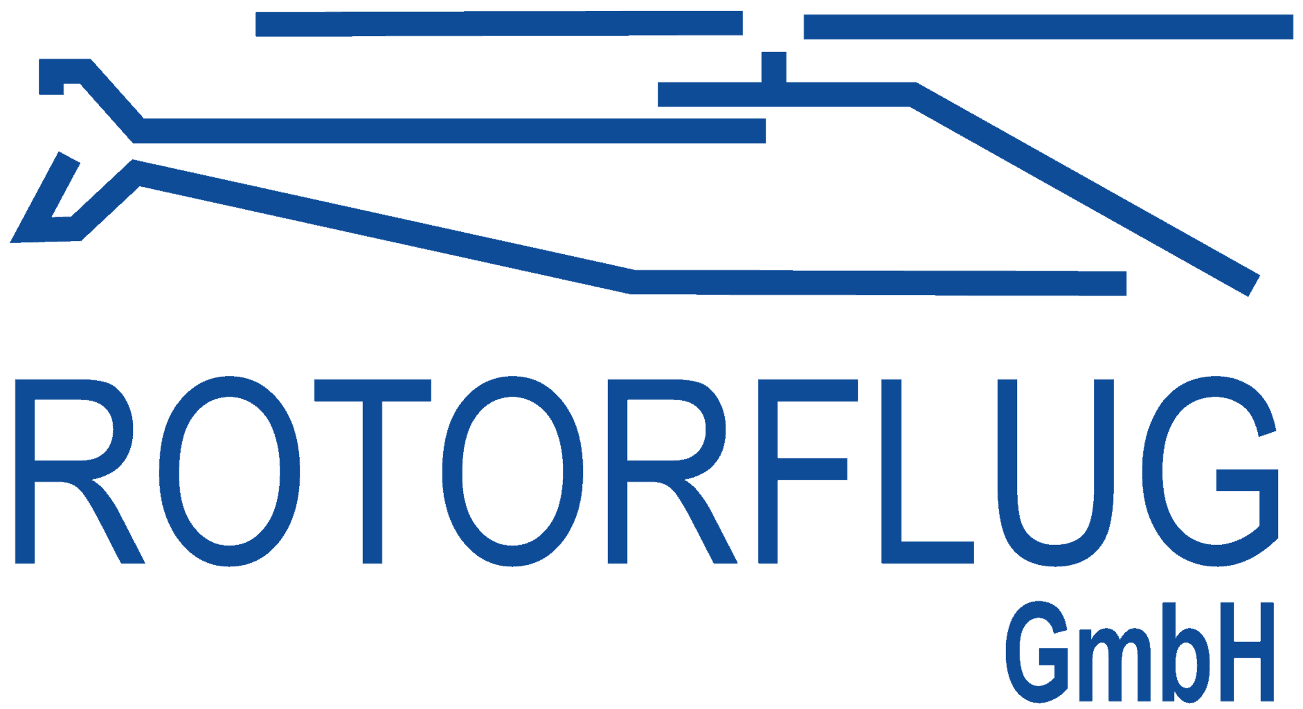 Logo Rotorflug Airservices :: Logo of Rotorflug GmbH. Line outline of a helicopter and the word Rotorflug.