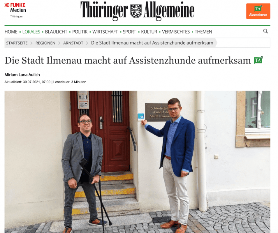 Newspaper article from Thüringer Allgemeine